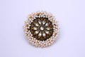 White Guchha Ring – Gold Plated Alloy Ring for Women | HV