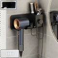 Wall Mounted Hair Dryer Holder – Space-Saving Organizer Shelf & Hook
