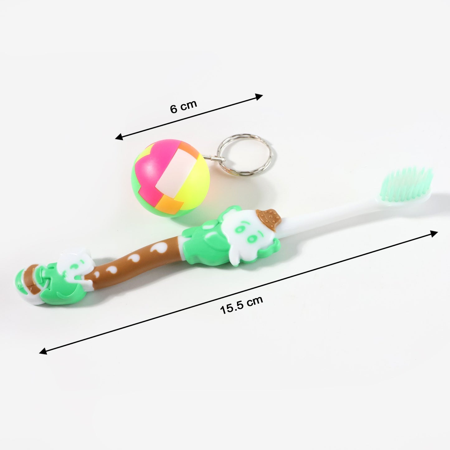 Kids Toothbrush and Ball Keychain Toy Set