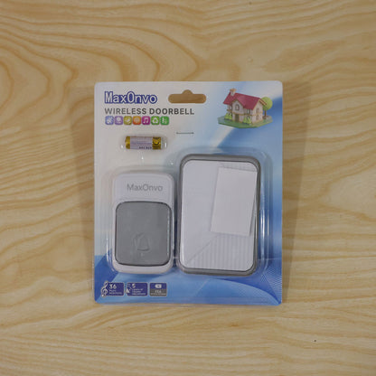 Plug In Wireless Doorbell with Push Button, Melody & Volume Control (1 Set)