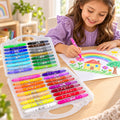 Water-Soluble Twist-Up Colour Crayons with Brush and Carry Case (36 Pc)