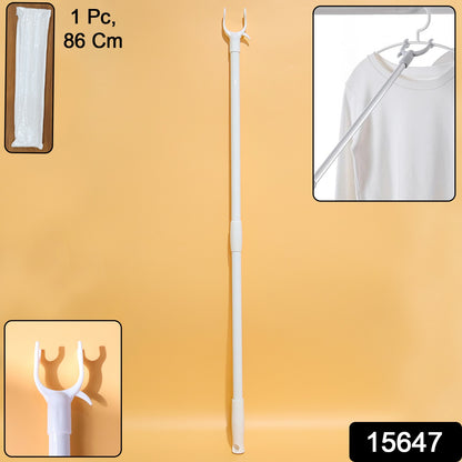 Durable metal clothes rod with multiple hooks