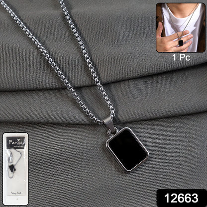 Premium Stainless-Steel Men’s Fashion Pendant Chain (1 Pc)