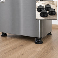 Fridge Stand Support Legs Round Plastic Base for Single Double Door (4 Pc)