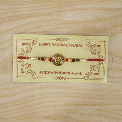 Om Stone Studded Designer Rakhi for Raksha Bandhan (10pcs)