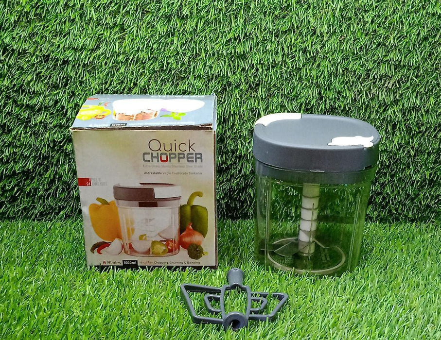 2 in 1 Handy Chopper and Slicer Used Widely for chopping and Slicing of Fruits, Vegetables, Cheese Etc. Including All Kitchen Purposes.