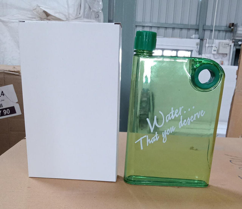 0364 Notebook Style Slim Water Bottle (380 ml, Multicolor)