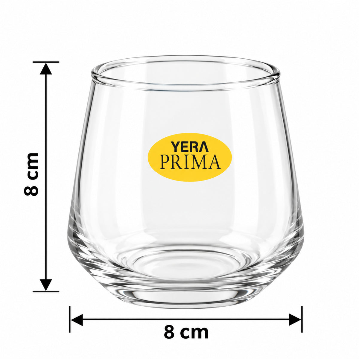 Yera Prima Oak Clear Glass Tumbler Set for Water, Juice and Drinks (6 Pc)