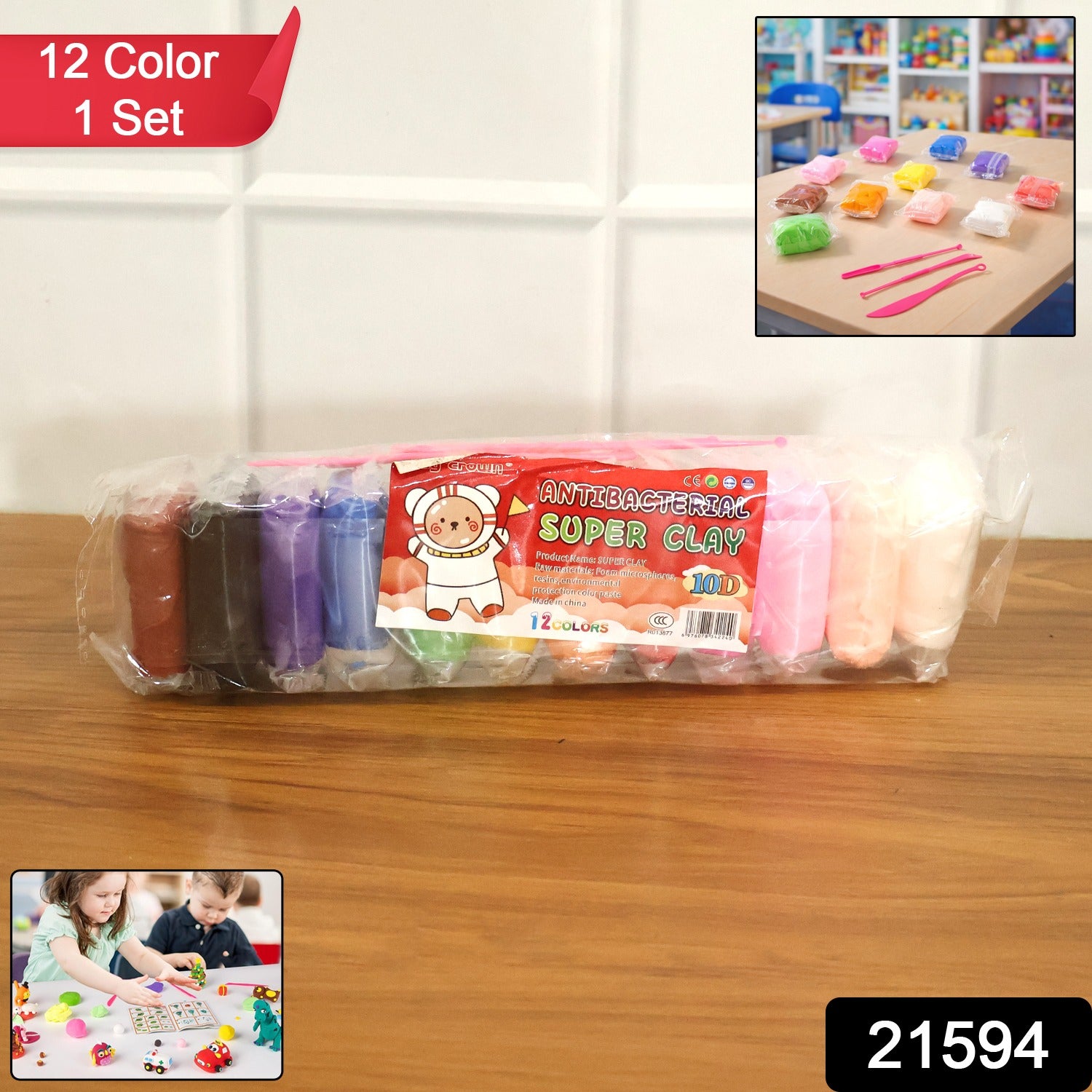 Colorful soft clay molds for creative play