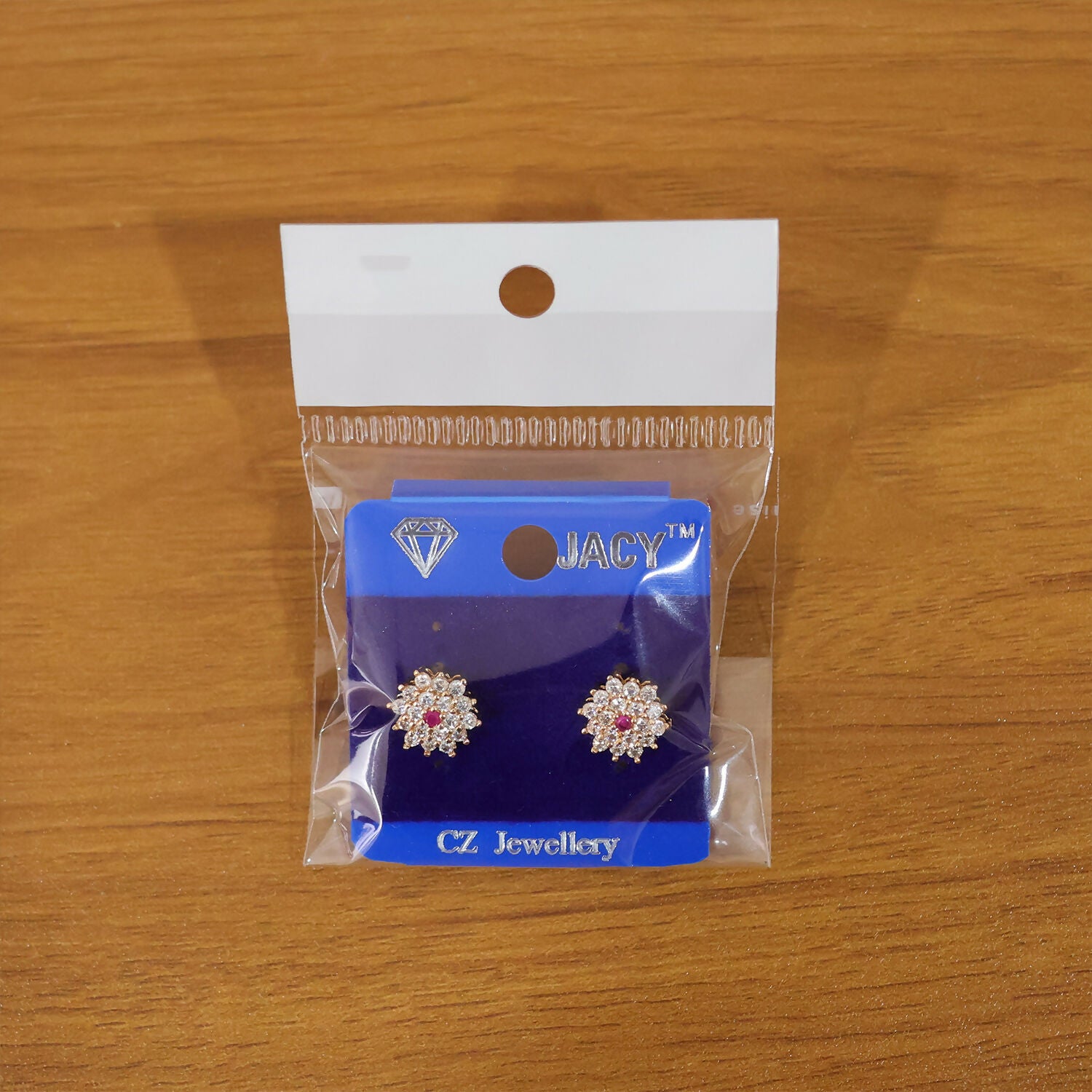 Floral CZ Stud Earrings with Center Stone for Daily & Party Wear