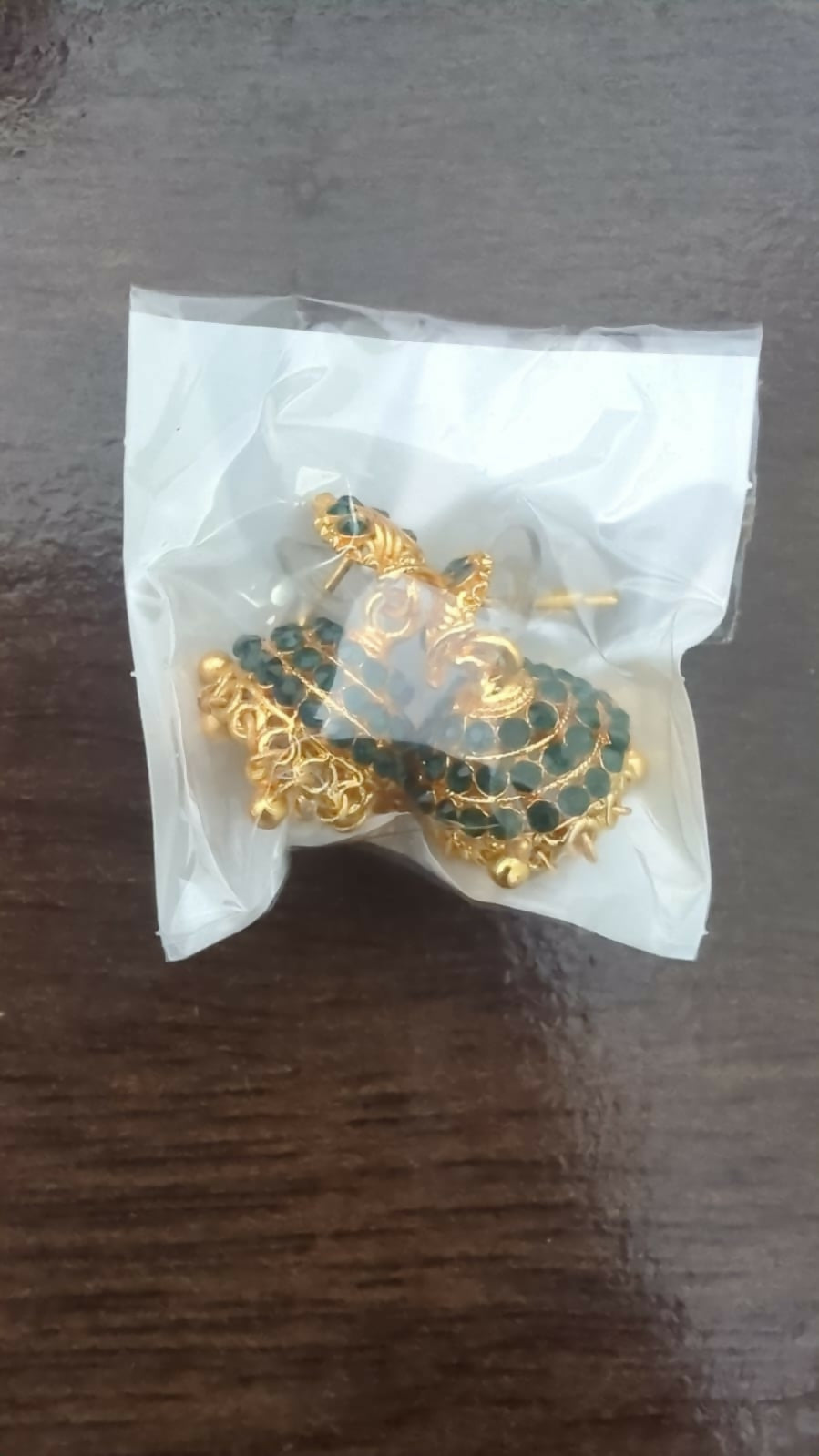 Antique Style Golden Jhumka Earrings | Women Ethnic Jewellery