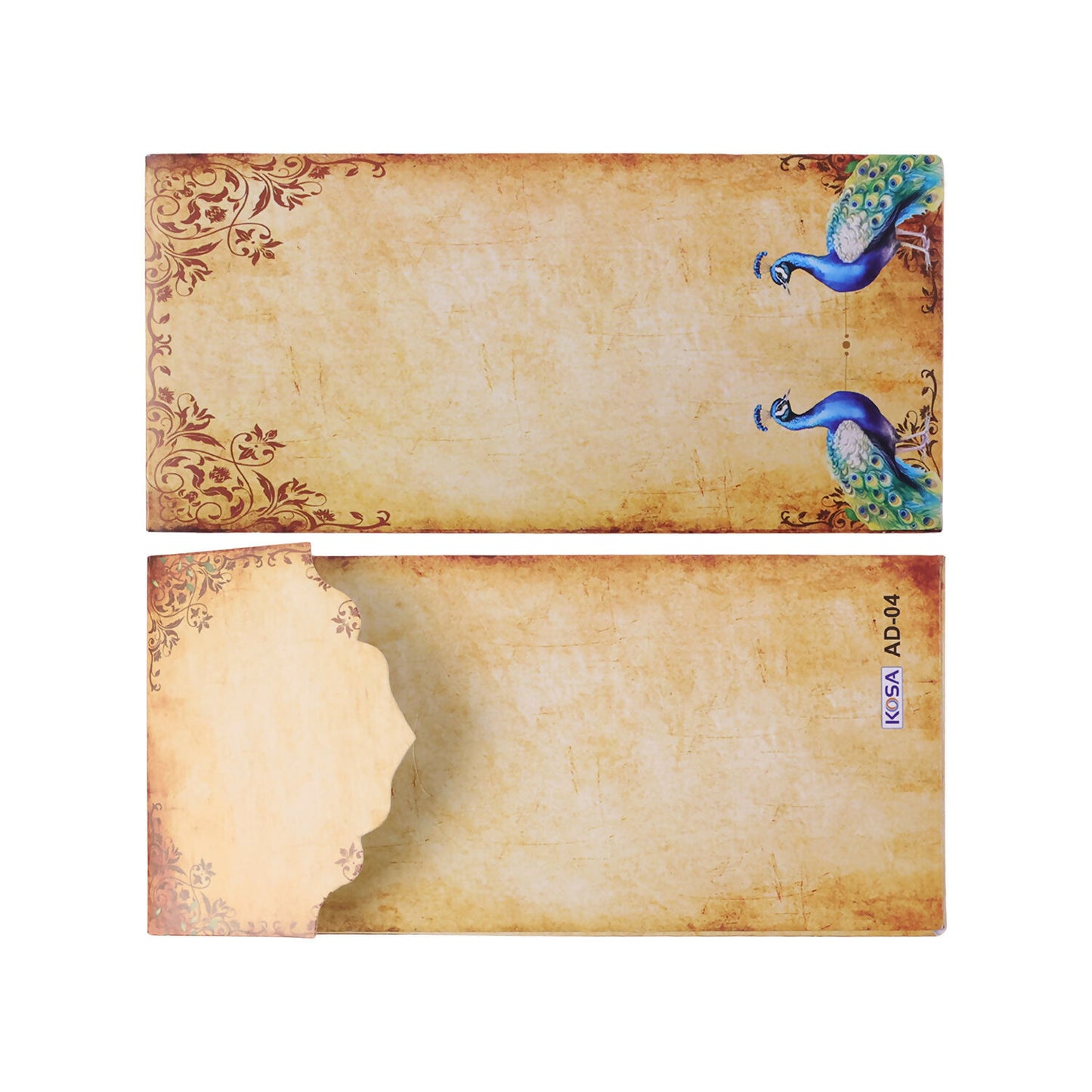 Premium Peacock Design Wedding Money Envelope Gift Cover Pack of 10 Pieces