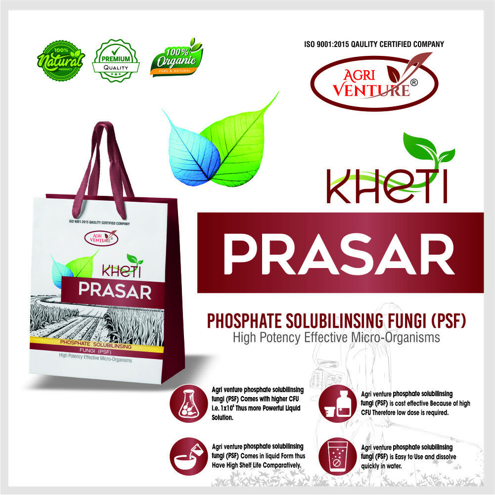 AgriVenture KHETI PRASAR ( PSF - Phosphate Solubilizing Fungi ) Eco-Friendly Bactericide Organic Product BIO FIRTILIZERS (2 KG)