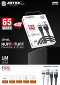 65 Watt Lightning Cable – Fast Charging 1 Meter Silicon Cord