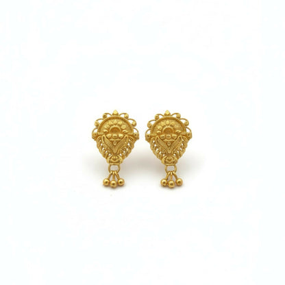 3 Drops Golden Earrings for Women & Girls – Traditional Fancy Jewellery Gift