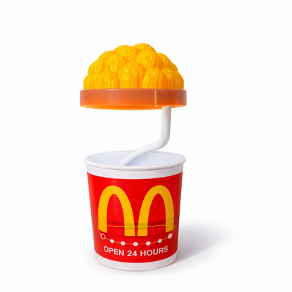 Popcorn Cup LED Table Lamp with Flexible Neck, Cute Desk Night Light for Home