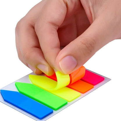 Plastic Self Sticky Index Flags for Office, School – Multicolour (20×5 mm, 100 Sheets, 6 Pack)