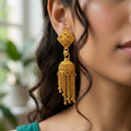 Fancy Jhumki Earrings – Traditional Gold Plated Drop Style