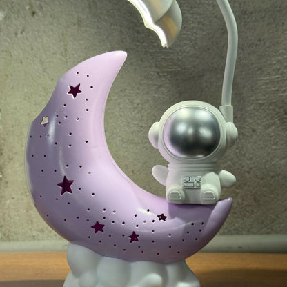 Astronaut Moon LED Night Lamp for Kids Bedroom & Baby Nursery Decor