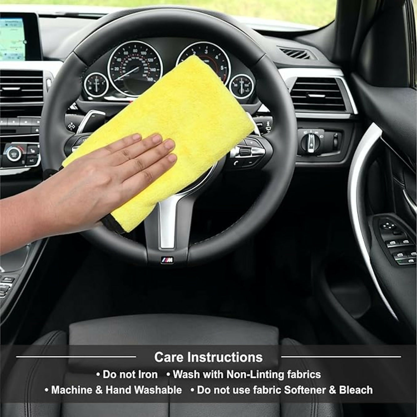 Microfiber Cleaning Cloth 250 GSM, 30 x 30 cm | Double-Sided Absorbent Lint-Free Car & Bike Detailing Cloth for Cleaning, Polishing, Dusting, Glass, Kitchen & Home Use (Assorted) - Assorted Color - Image 8