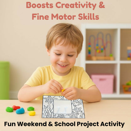 NARA Fancy Frame Foam Clay Art Kit Mix Design – DIY Photo Frame Craft Set for Kids Creative Activity (1 Pc)