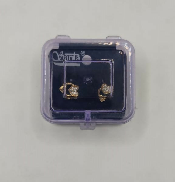 Diamond Heart Dangle Stud Earrings for women & girls