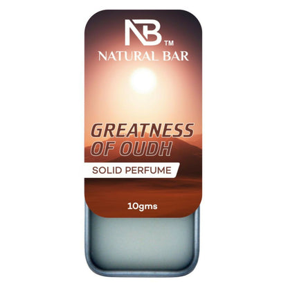 Natural Bar Greatness Of Oud Solid Perfume| Alcohol Free Cologne for Men & Women | Strong & Lasting Fragrance | Gifting Set for Him & Her