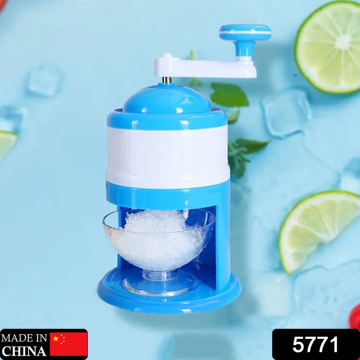 5771 Portable Gola Maker Ice Crusher and Shaved Ice Machine, Hand Shaved Ice Machine Manual Fruit Smoothie Machine Mini Household Ice Shaver Small Ice Crusher