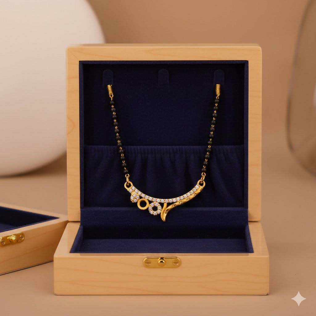 Gold Plated Modern AD Mangalsutra For women