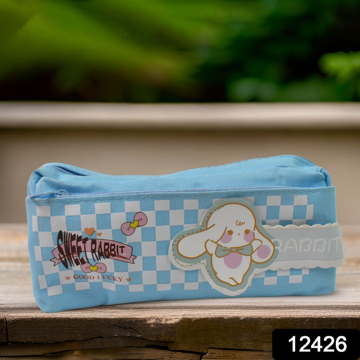 Pencil Pouch With Zipper, Students Pencil Case Large Capacity, Makeup Pouch, Stationery Bag (1 Pc / 2 Compartment)