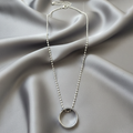 Silver Pendant Necklace for Men – Elegant Round Design