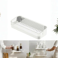 Wall Mounted Multipurpose Bathroom & Kitchen Storage Rack Organizer (1 Pc)