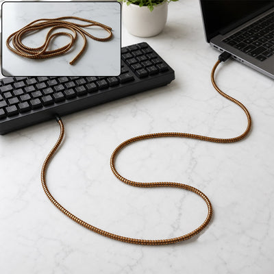 Spiral Cable Protector Sleeve – Flexible Cord Saver for Keyboard
