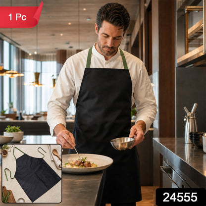 Adjustable Kitchen Cooking Apron for Men with Neck and Waist Ties (1 Pc)