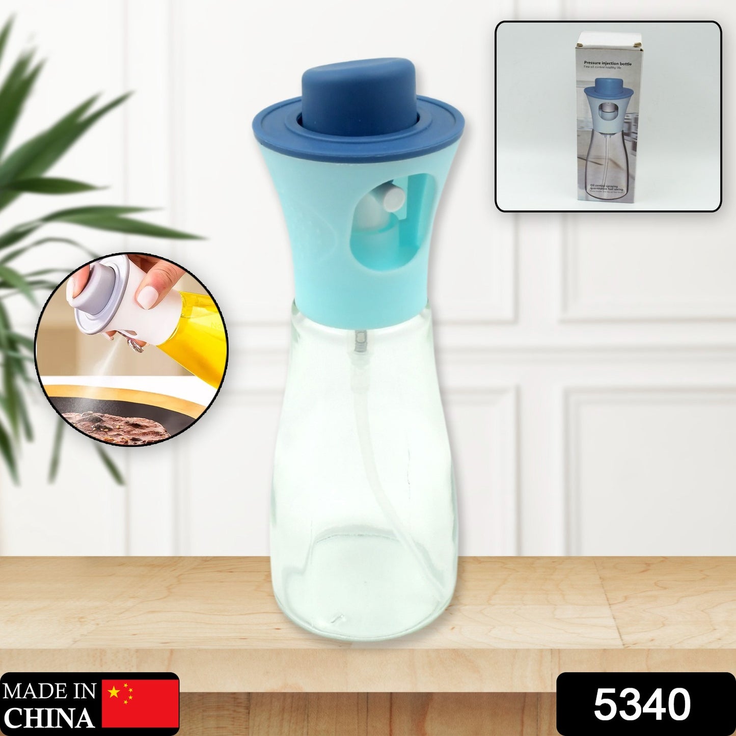 Plastic oil and vinegar dispenser, 200 ml, with mist spray function.