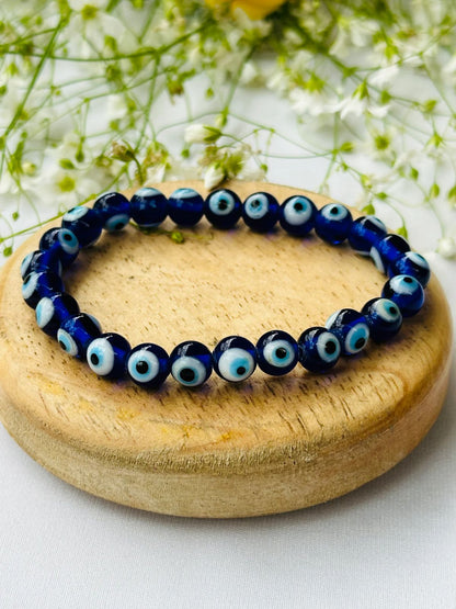 Blue Evil Eye Elastic Bracelet Nazar Ka Bracelet