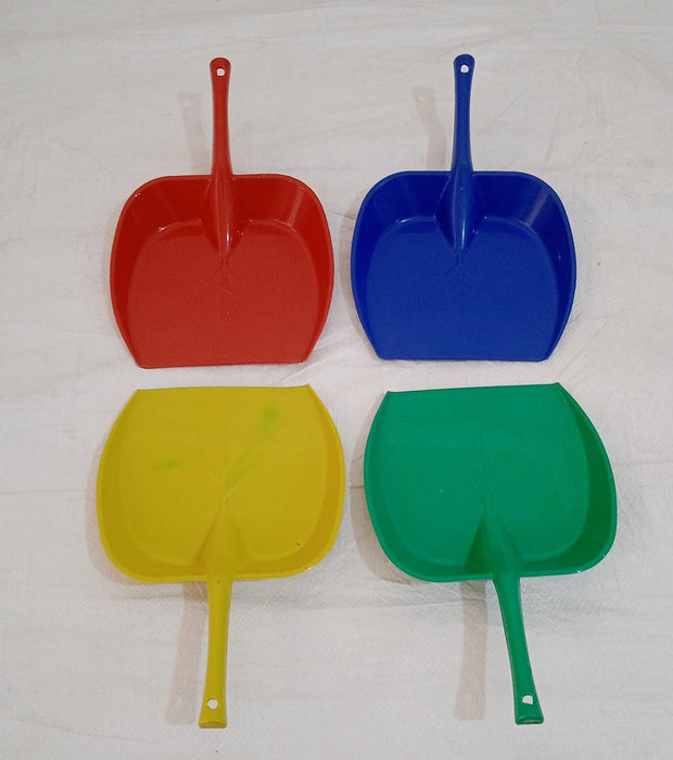 8732 Dustpan with Long Handle, Dust Collection Dust Pan Tray for Kitchen, Home, Office, Bathroom Etc (1 Pc / Multicolor )