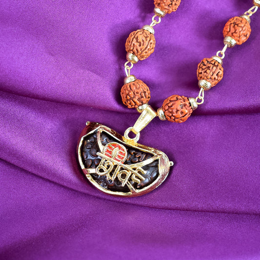 Shiv Pendant with Rudraksha: Divine Protection and Blessings