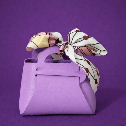 Mini Handheld Bag for Women with Bow Design | Compact Casual & Gift Purse (PURPLE)