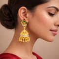 Traditional Indian Peacock Earrings – Elegant Festival Accessory