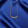 Infinity Knot Gold Necklace – Elegant Zircon Sparkle for Women