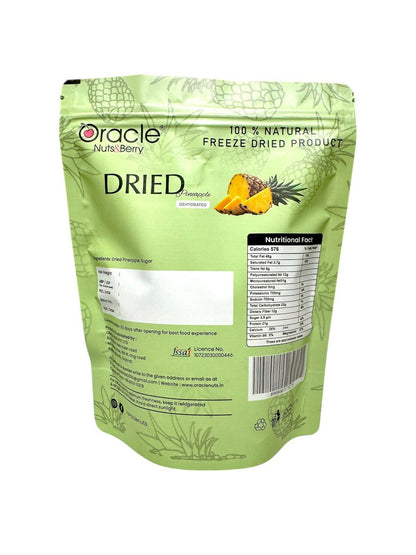 Oracle Dried Pineapple Dehydrated Fruit Snack 250gm Made from Naturally Ripened Pineapple