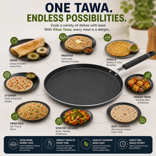 Vikas Dosa Tawa 270mm with non-stick surface