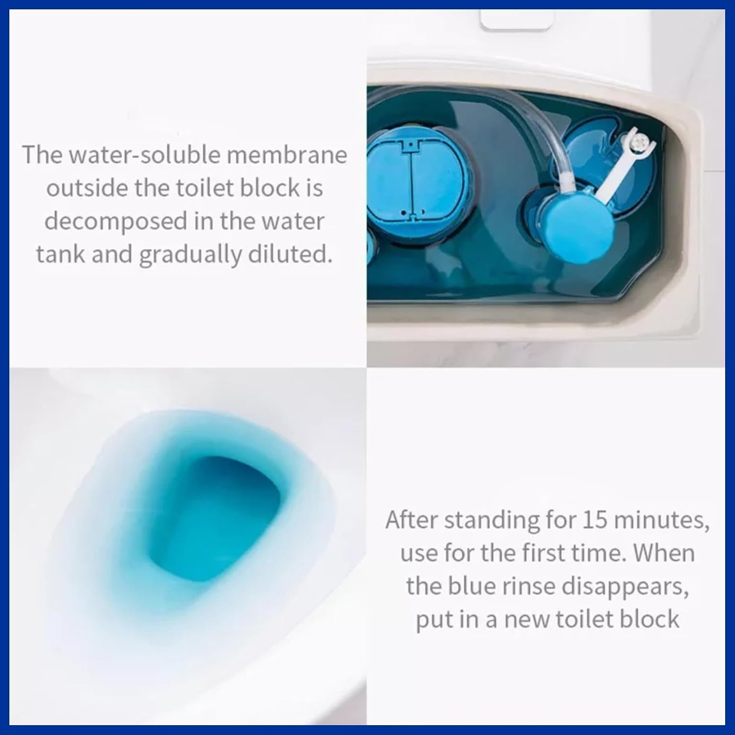 1326 ટોયલેટ ક્લીનર ફ્લશ ટેબ ઓશન બ્લુ 100 ગ્રામ