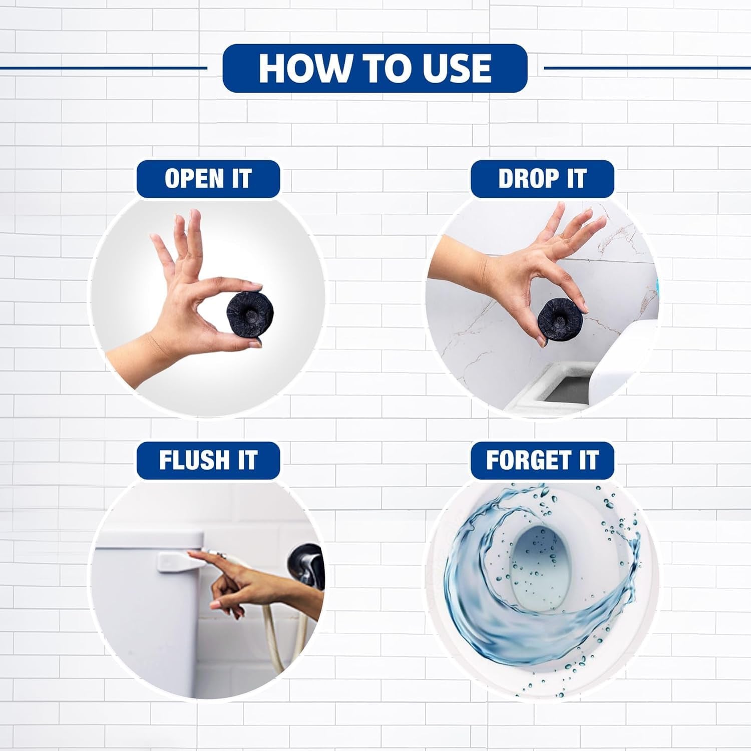 1326 ટોયલેટ ક્લીનર ફ્લશ ટેબ ઓશન બ્લુ 100 ગ્રામ