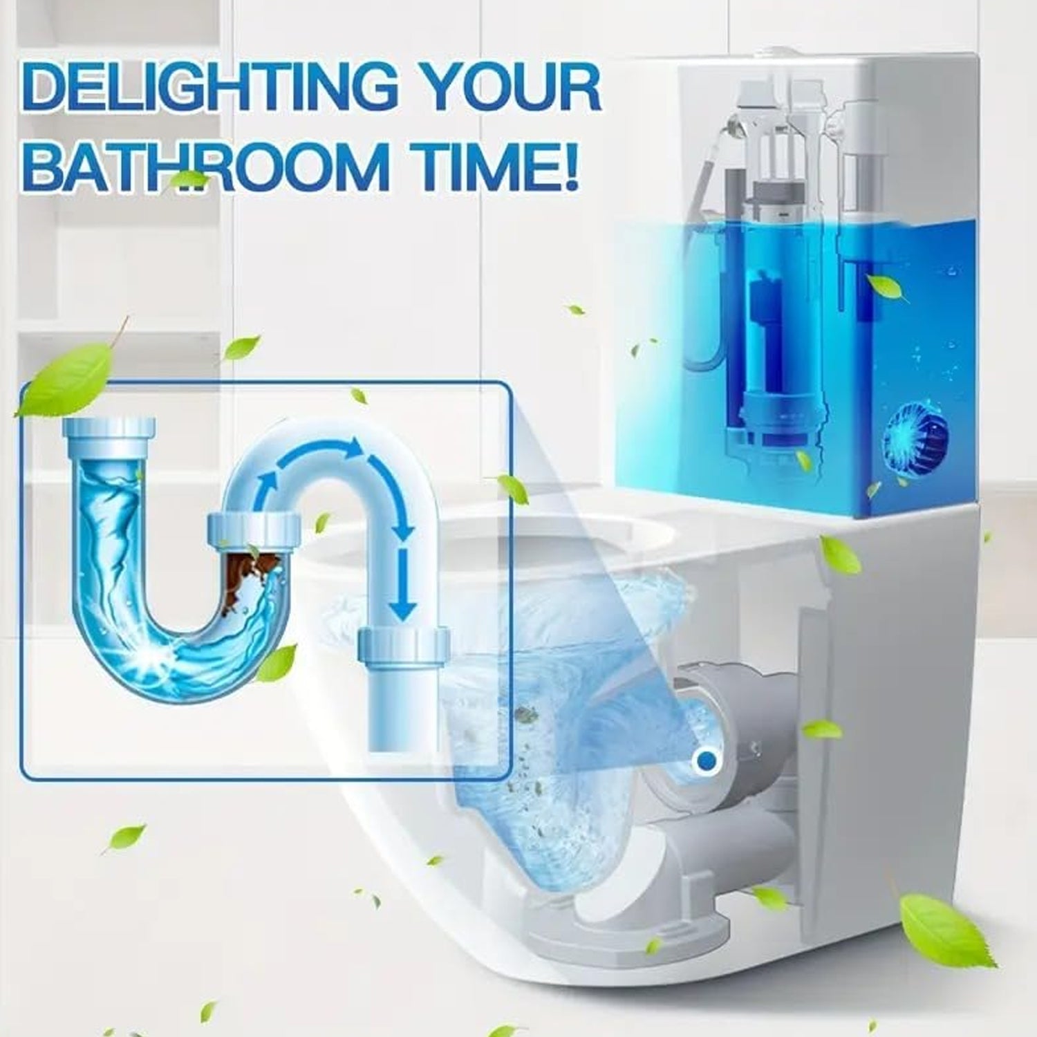 1326 ટોયલેટ ક્લીનર ફ્લશ ટેબ ઓશન બ્લુ 100 ગ્રામ