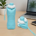 600ml Collapsible Silicone Water Bottle – Foldable & Leakproof