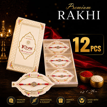 Royal Kundan Maroon Stone Designer Rakhi for Brother with Pearls & Beads