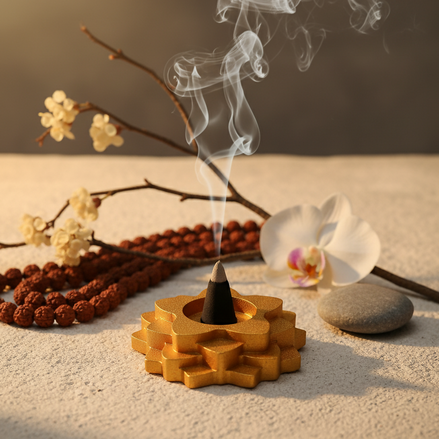 Flower 4-Step Decorative Diya Multi-Purpose Tealight Candle Holder, Dhoop Cone Stand, Pooja Diya & Mini Planter(Red, Rose Gold, Metallic Pink)