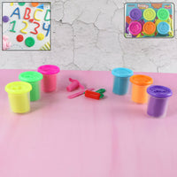 Khyati Frisky Dough Play Set – 6 Vibrant Colors Non-Sticky, Stain-Free Modelling Clay with Shape Moulds & Tools for Kids (3+ Years)